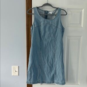 Light Blue Denim Sleeveless Dress